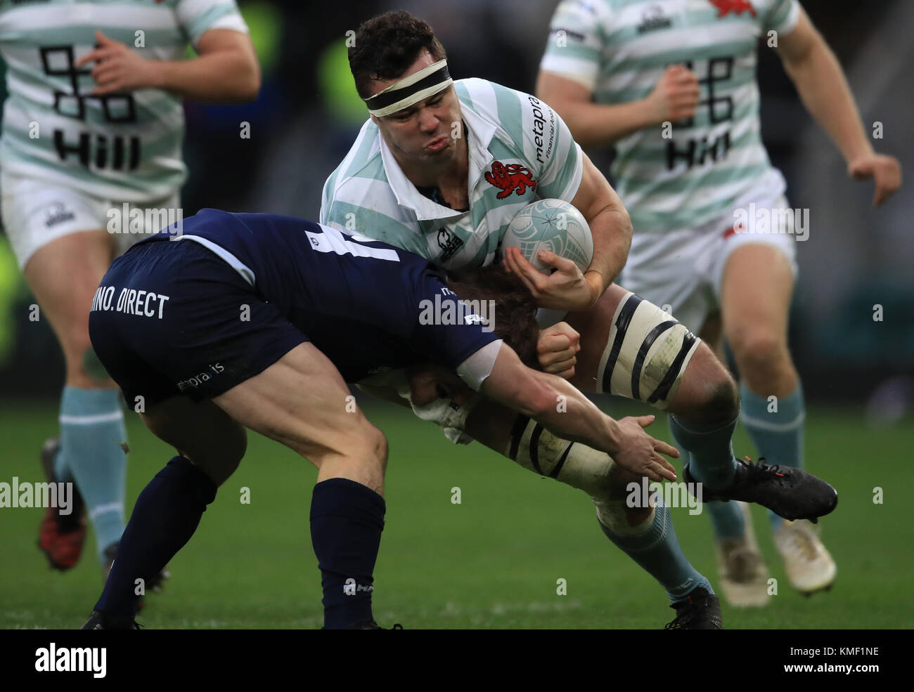 Cambridge et Oxford Andrew Hunter's Ed David au cours de la 2017 Varsity match au stade de Twickenham, Londres. Banque D'Images