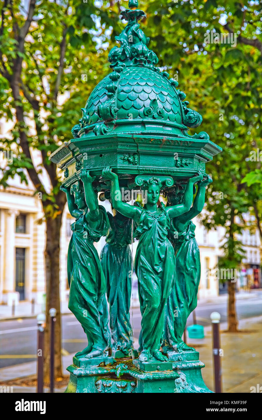 Fontaine Wallace à paris Banque D'Images