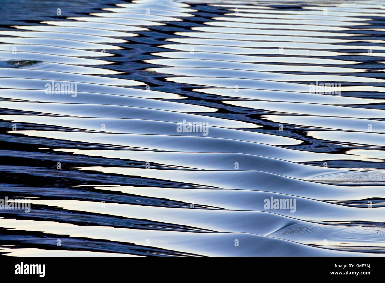 Abstract pattern répétitif des ondulations dans l'eau de mer / océan Banque D'Images