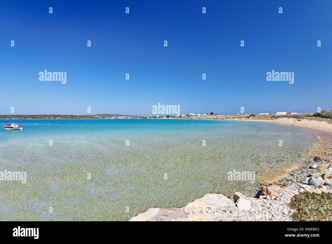 Xifara beach dans l'île de paros, Grèce Banque D'Images