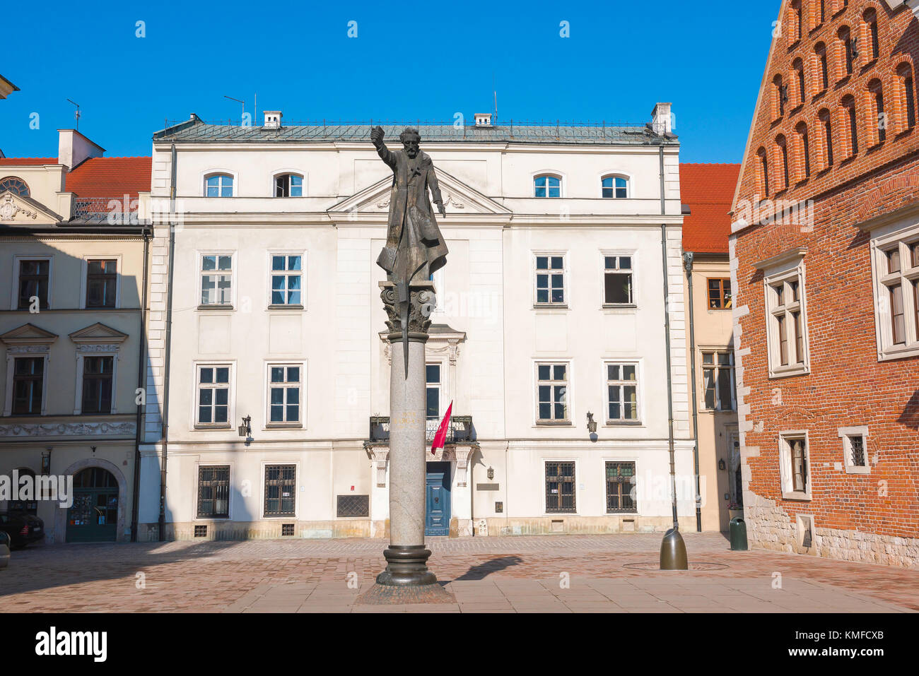 Place Poselska Cracovie, vue sur la place Poselska dans le quartier Stare Miasto (vieille ville) de Cracovie, Pologne. Banque D'Images