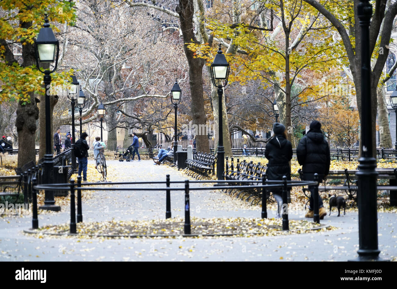 Vue d'hiver sur Washington Square Park.Greenwich Village.Manhattan.New York City.USA Banque D'Images