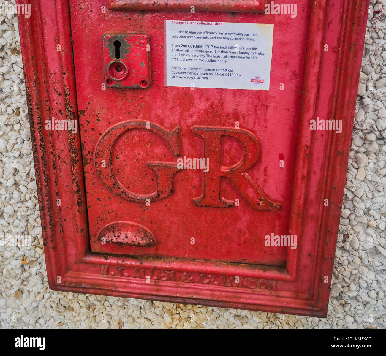 George V post box Banque D'Images