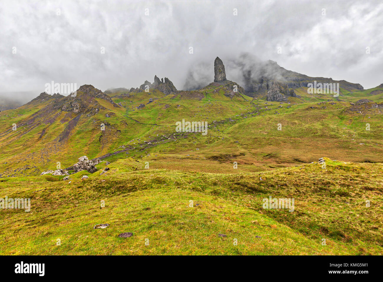 Vieil Homme de Storr sur l'île de Skye, Écosse Banque D'Images