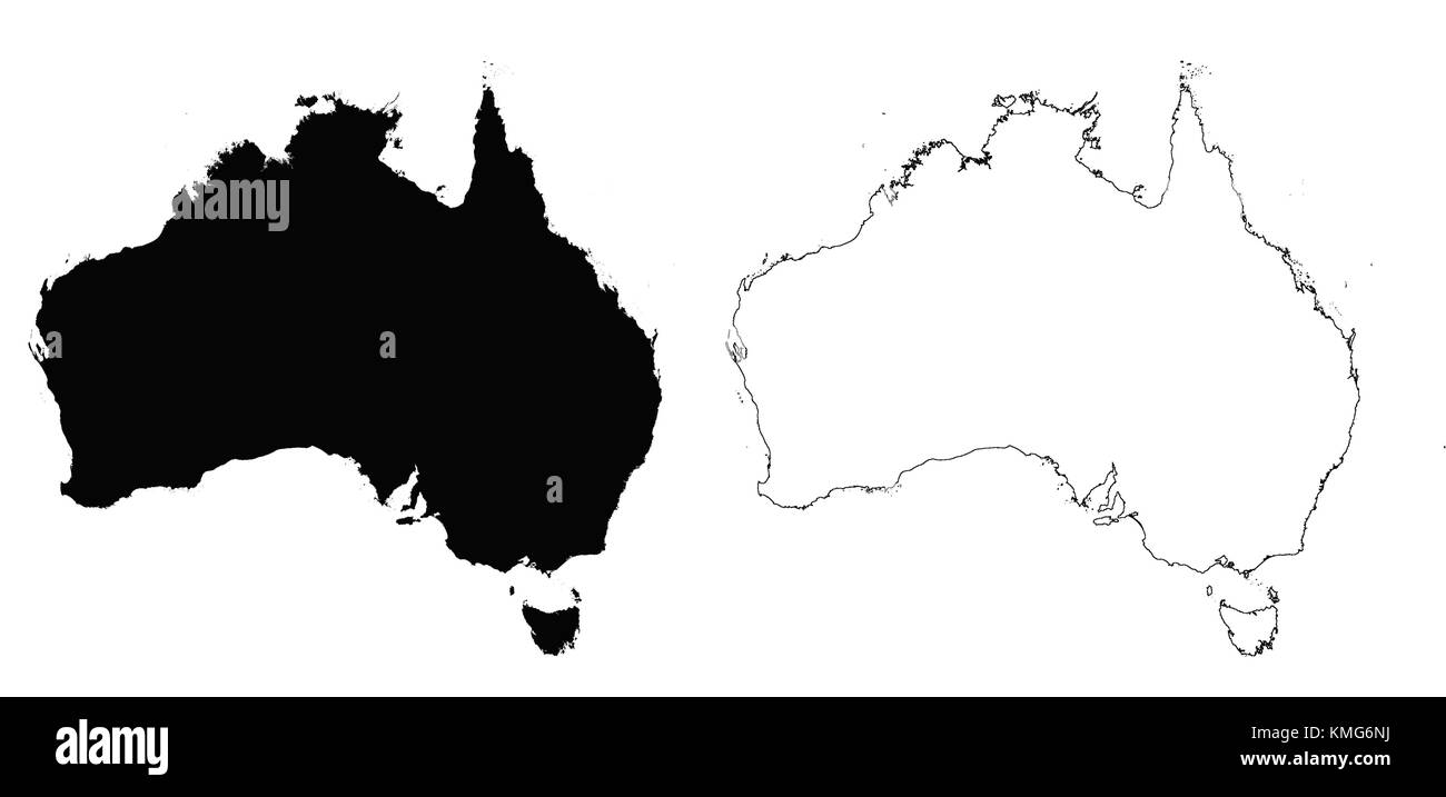 Carte de l'Australie Illustration de Vecteur