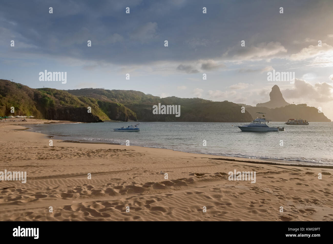 Porto de plage de Santo Antonio - Fernando de Noronha, Pernambouc, Brésil Banque D'Images