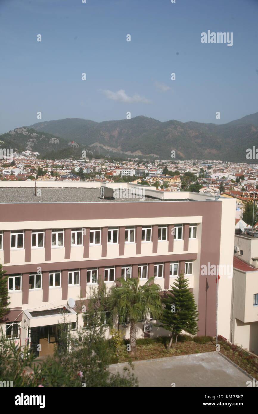 La Turquie, Marmaris, un lycée typique. Banque D'Images