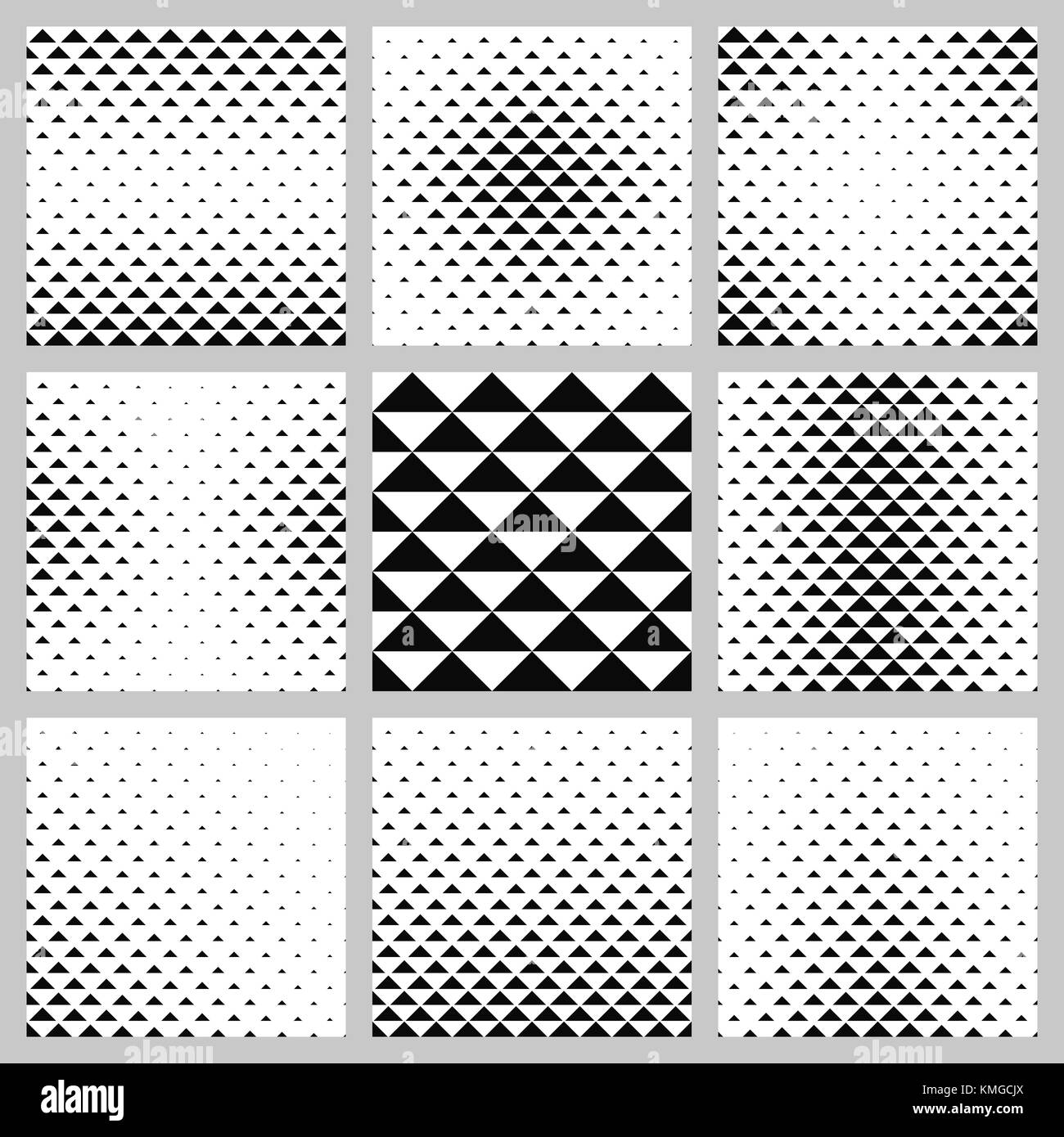 Triangle noir et blanc set design pattern Illustration de Vecteur