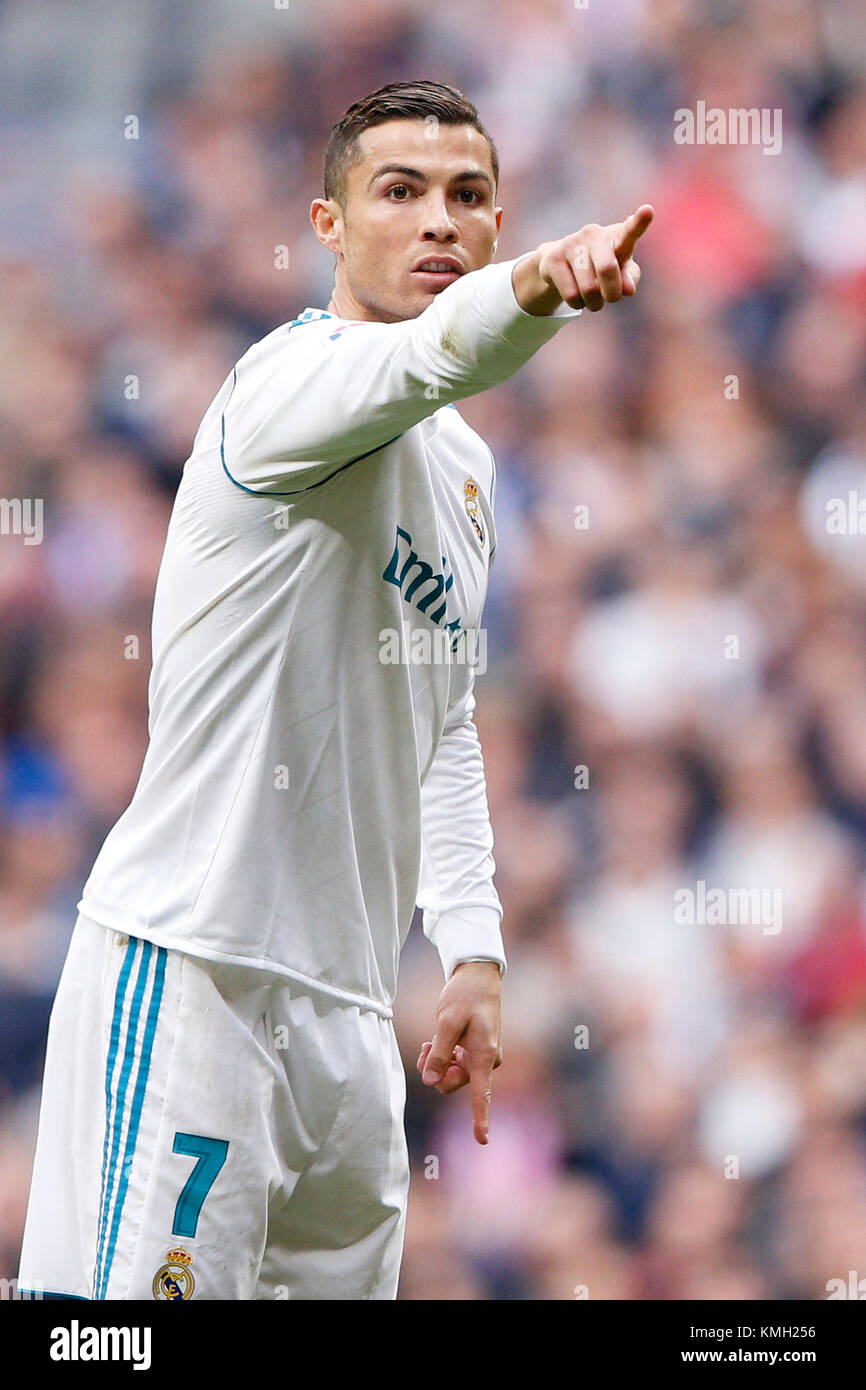 Cristiano Ronaldo dos Santos du Real Madrid. dans l'action. La Liga entre le Real Madrid vs Sevilla FC au Santiago Bernabeu à Madrid, Espagne, le 9 décembre 2017 . Más Información Gtres Crédit : Comuniación sur ligne, S.L./Alamy Live News Banque D'Images