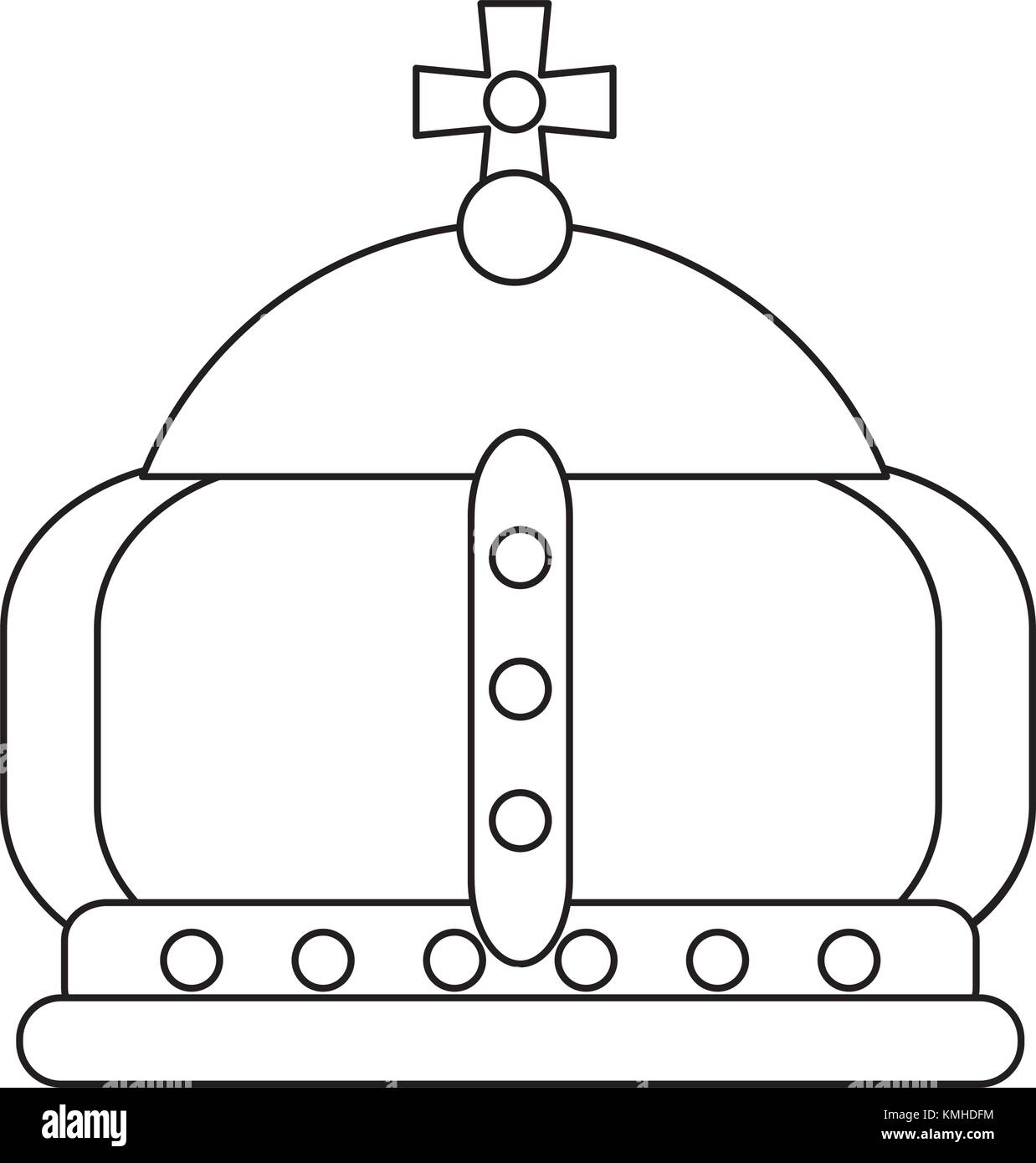 La Couronne britannique de monarchie reine majestueuse classique Illustration de Vecteur