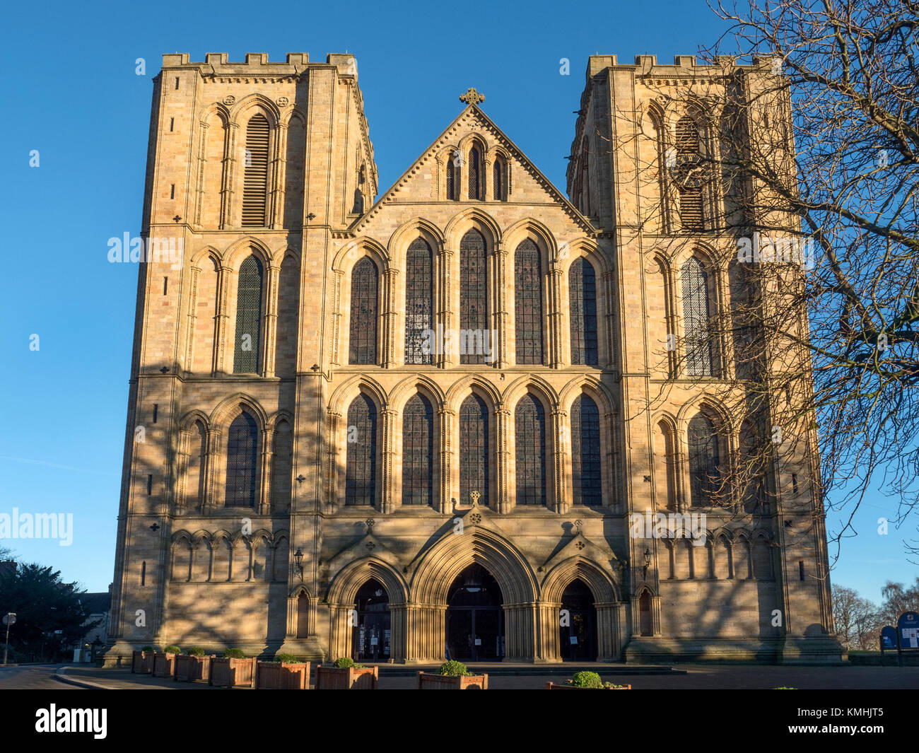 La cathédrale de Ripon Ripon au coucher du soleil au nord Yorkshire Angleterre Banque D'Images