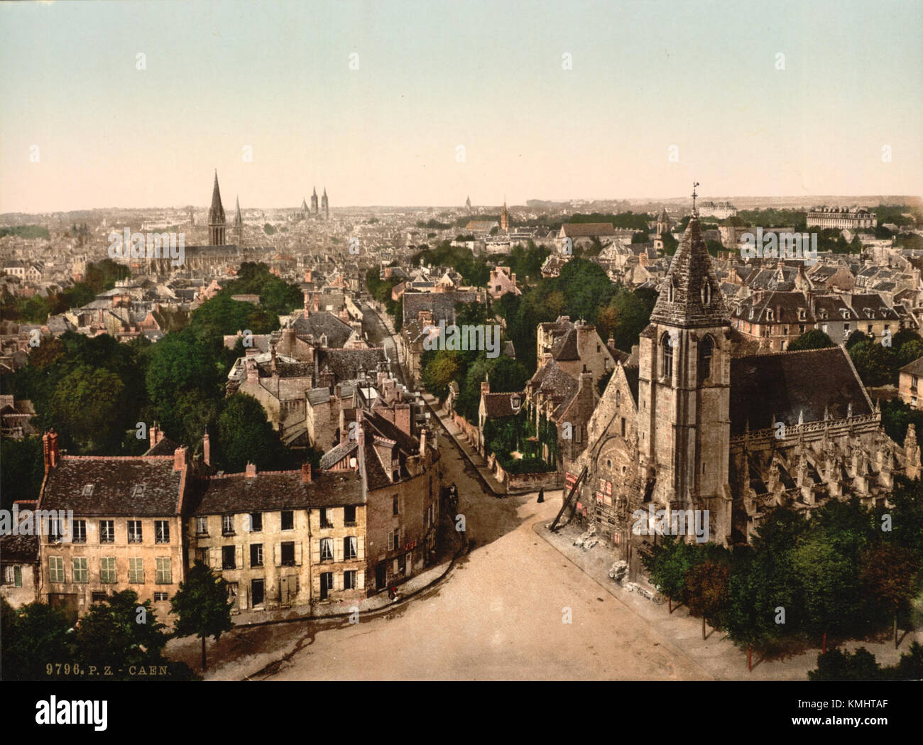 Belleepoque vuegenerale Caen Banque D'Images