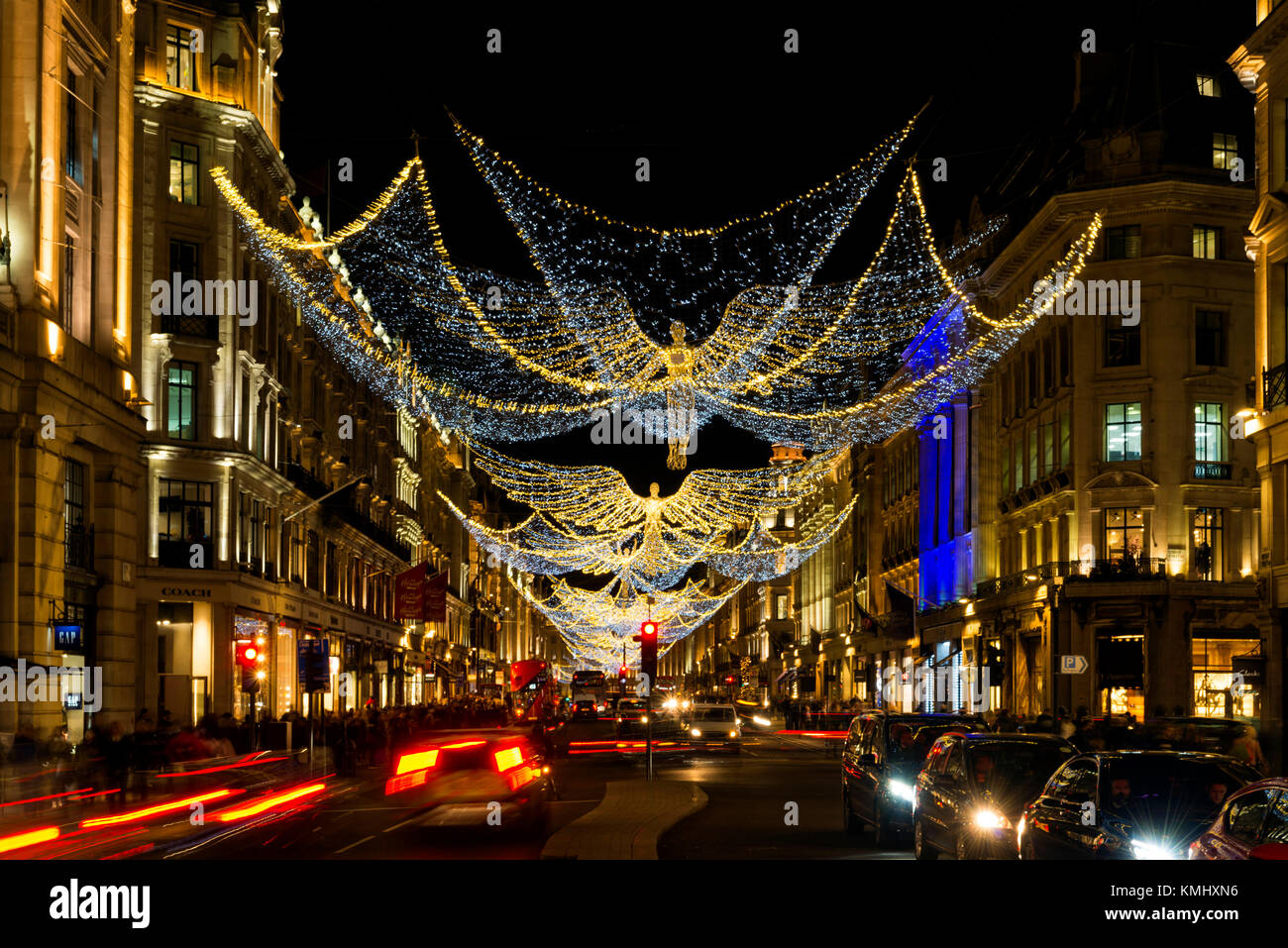 Les lumières de Noël à Londres Banque D'Images