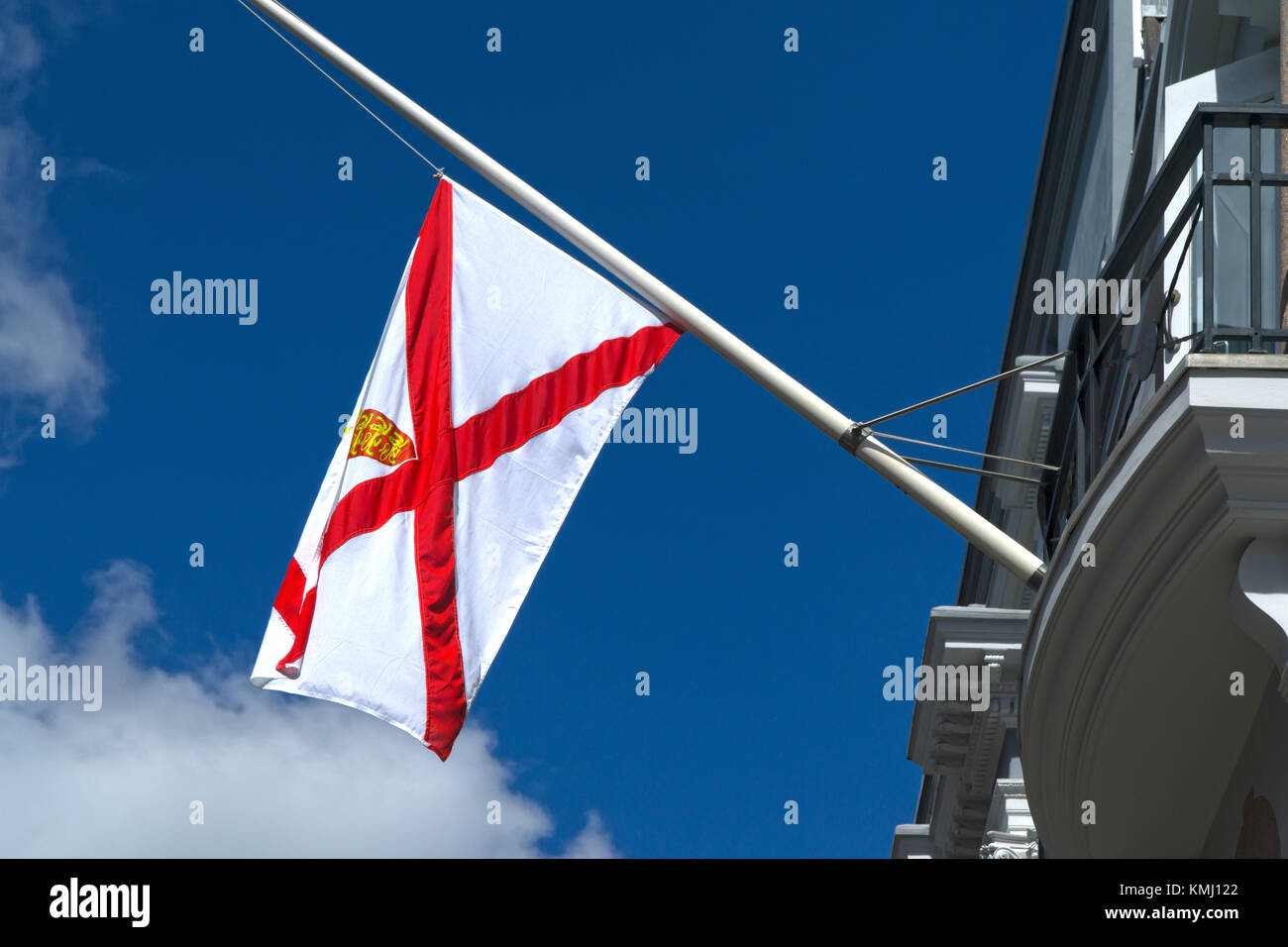 Drapeau des îles anglo-normandes de Jersey Banque D'Images