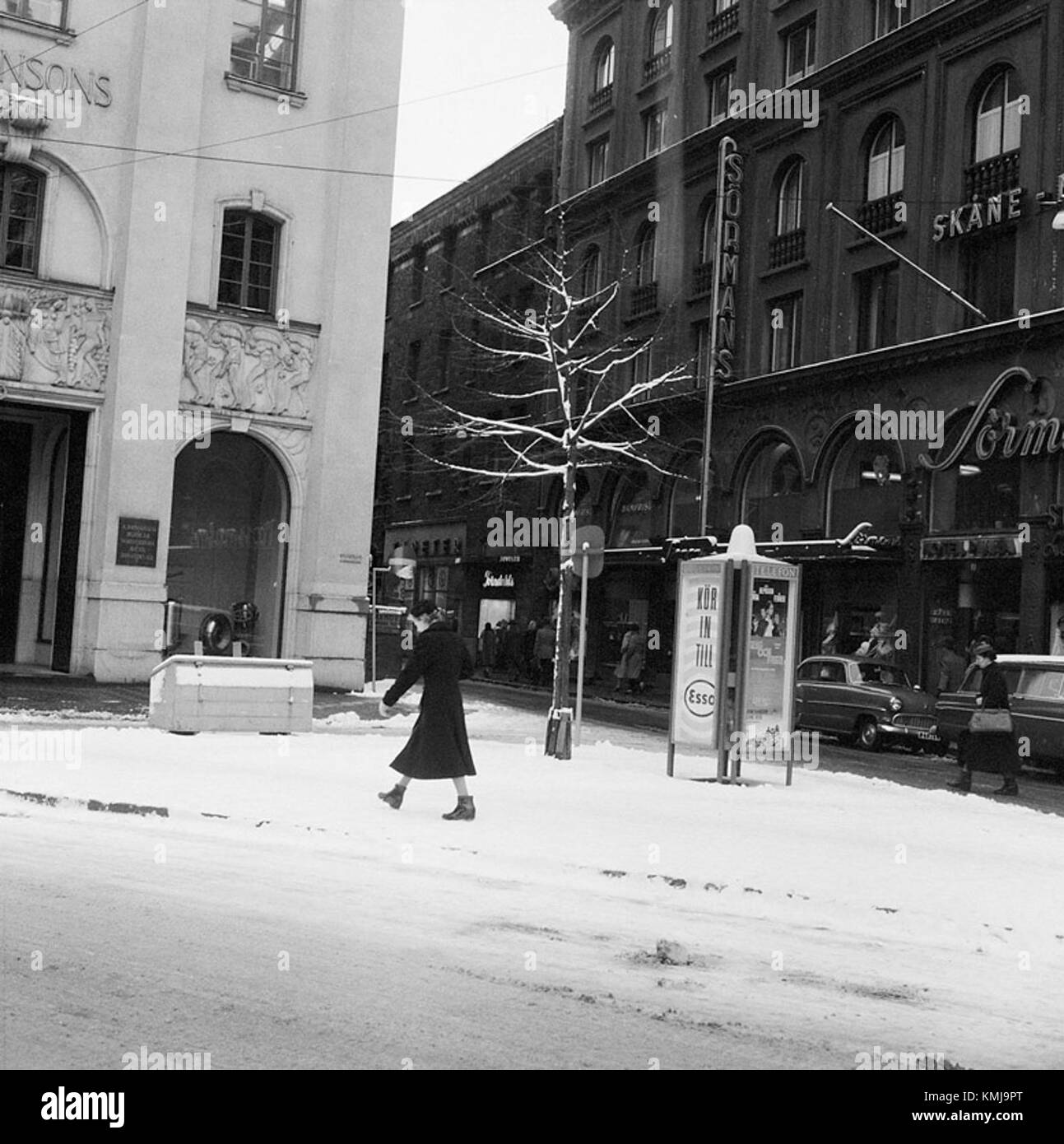 Photographie représentant le centre-ville de Stockholm, mettant en valeur son architecture et son paysage urbain. Banque D'Images