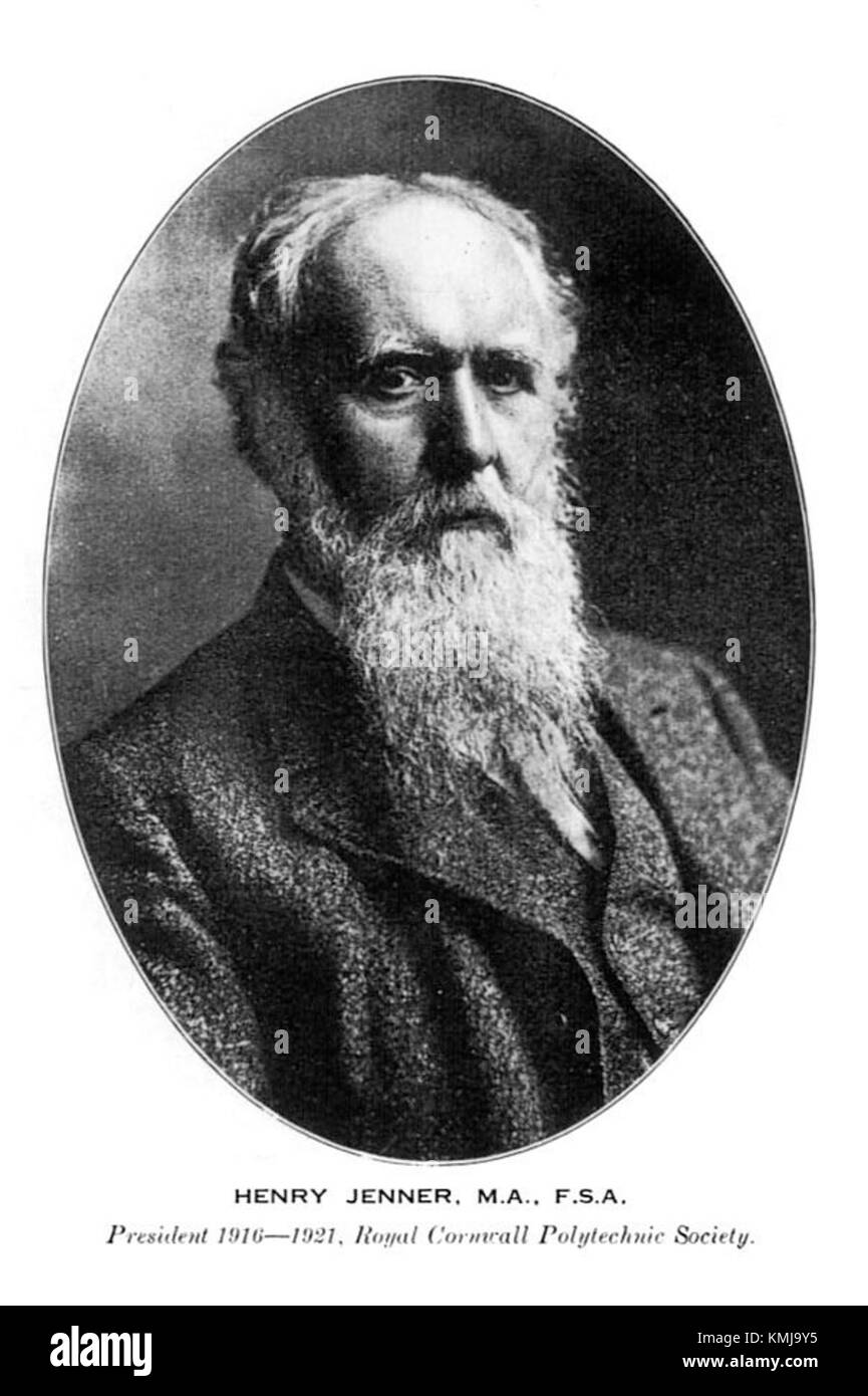 Henry Jenner était un éminent linguiste et folkloriste anglais, connu pour ses contributions à la renaissance de la langue cornique. Il détient le titre de membre de la folklore Society et contribue à faire progresser l'étude des langues celtiques et du folklore à la fin du XIXe siècle et au début du XXe siècle. Banque D'Images
