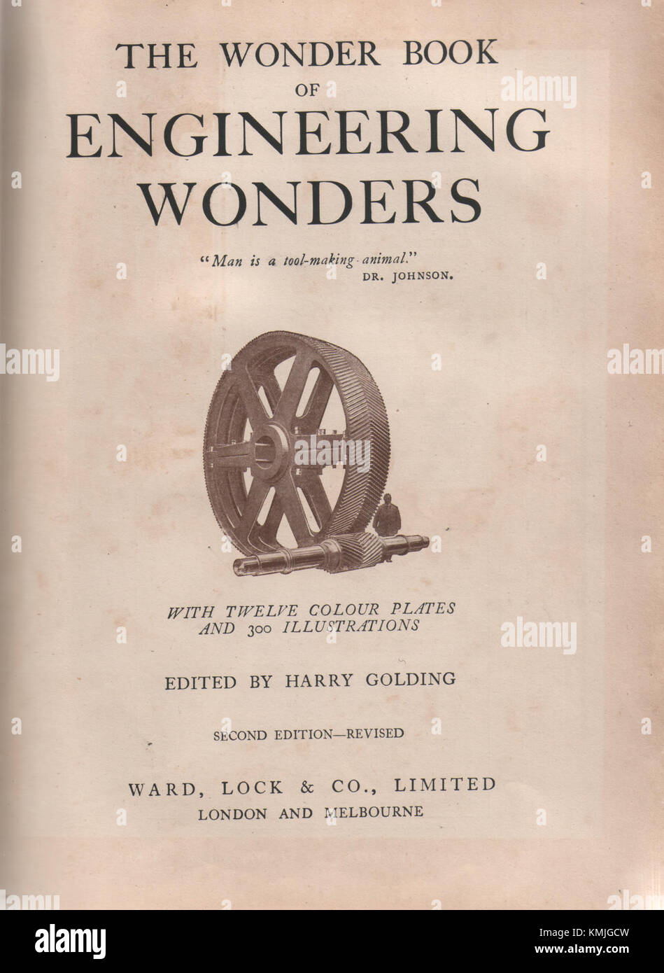 Page de titre (Wonder Book of Engineering Wonders, 1931) Banque D'Images