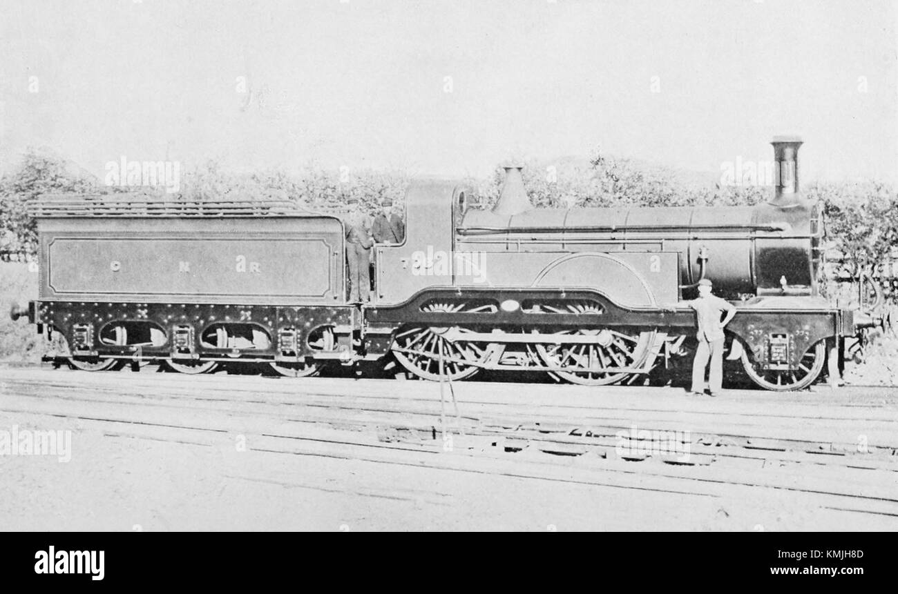 La GNR 708, une locomotive à vapeur construite par la Great Northern Railway (GNR) en 1910, faisait partie de la flotte ferroviaire utilisée pour le transport de marchandises et de passagers sur de longues distances. Banque D'Images