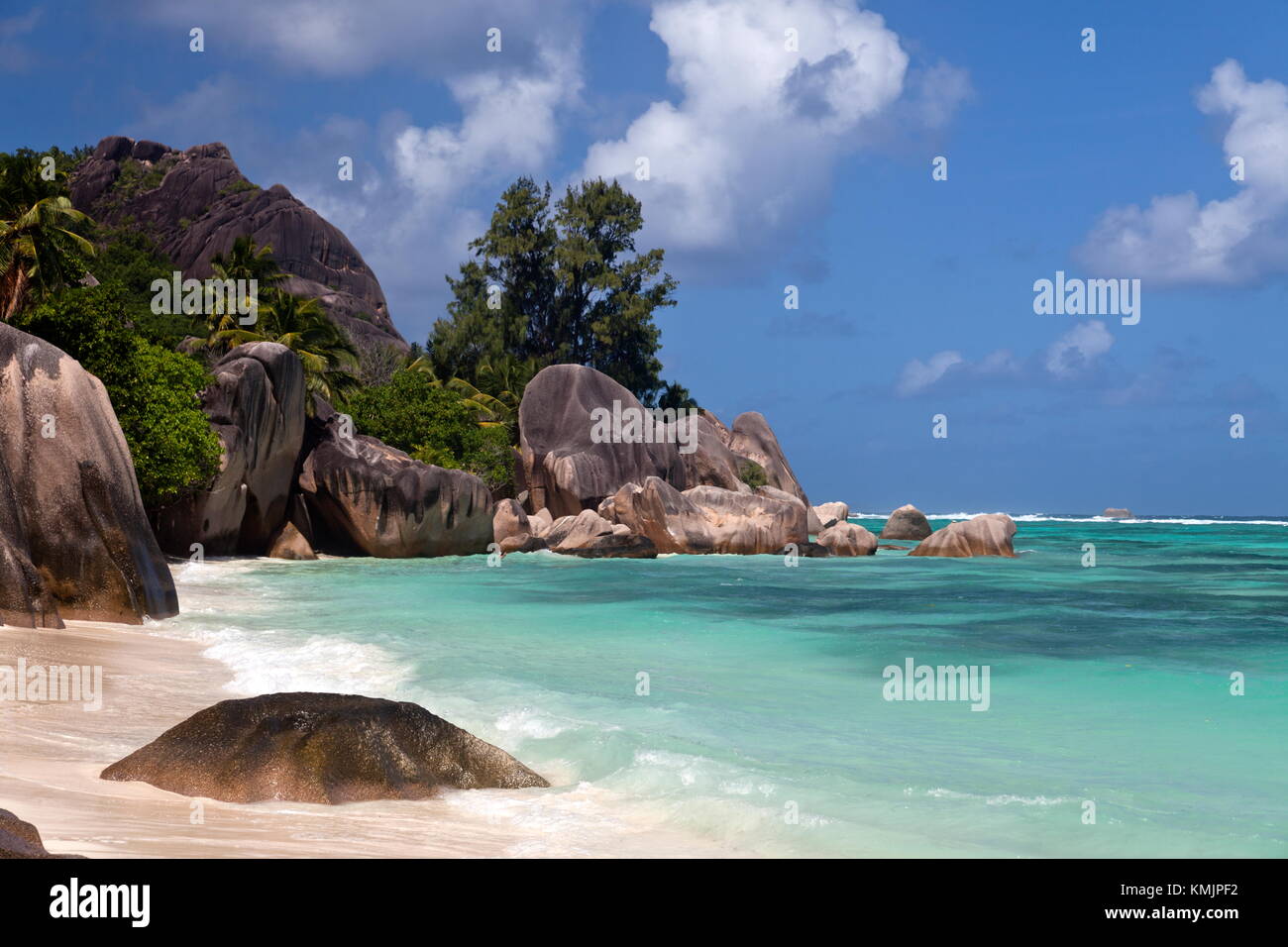 Anse Source d'argent, La Digue, Seychelles, océan Indien, Afrique Banque D'Images