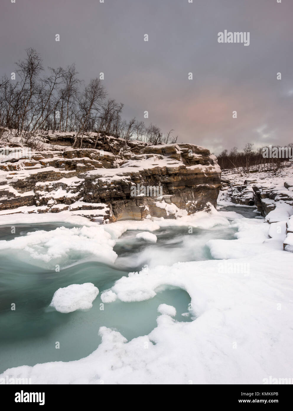 Canyon supérieur sur les Rois Trail à Abisko National Park, Suède Banque D'Images