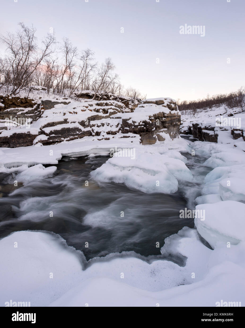Canyon supérieur sur les Rois Trail à Abisko National Park, Suède Banque D'Images
