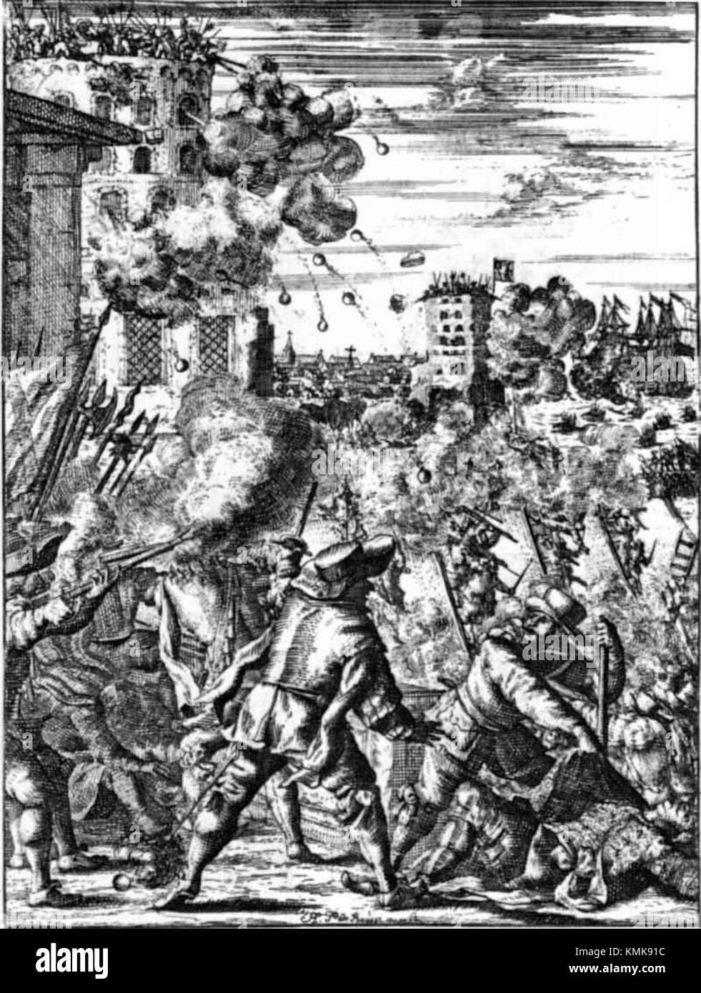 L'attaque de Henry Morgan en 1669 contre le Castillo de San Jeronimo à Porto Bello est l'un des épisodes de piraterie les plus célèbres dans les Caraïbes. Le raid réussi de Morgan sur le fort espagnol solidifie sa réputation de pirate redoutable au XVIIe siècle. Banque D'Images