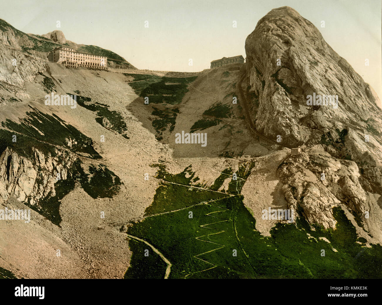 Montagne Pilatus, Suisse 1900 Banque D'Images