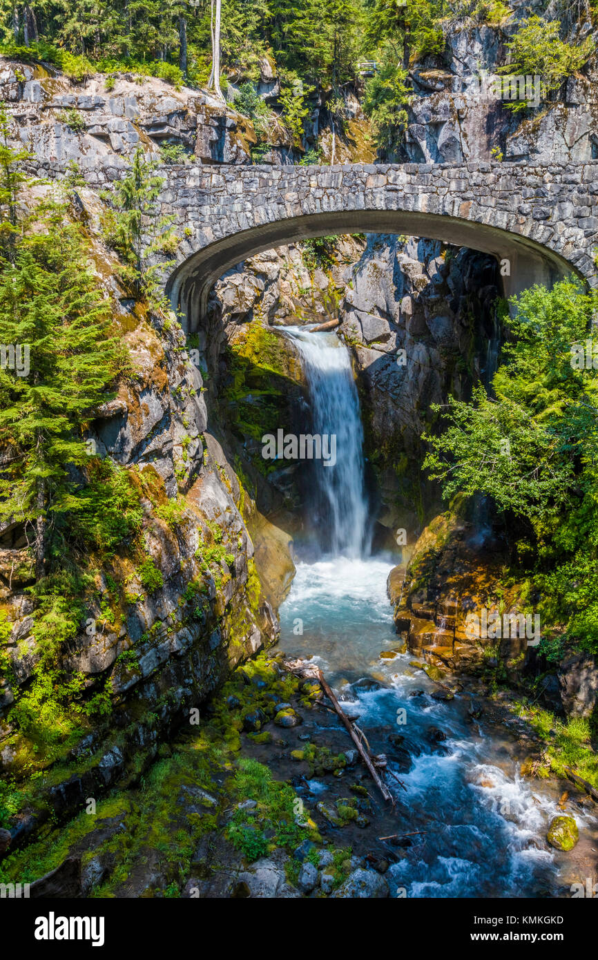 Christine Falls dans Mt Rainier National Park dans l'État de Washington aux États-Unis Banque D'Images