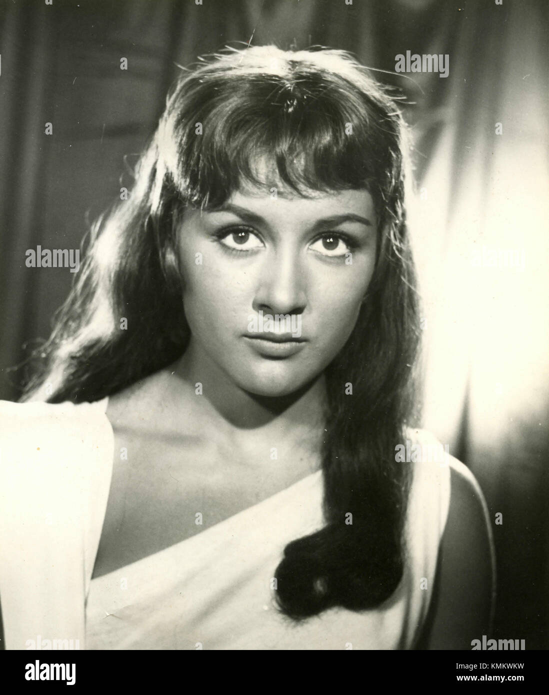 L'actrice Linda Cristal comme Cléopâtre dans le film des légions du Nil, 1959 Banque D'Images