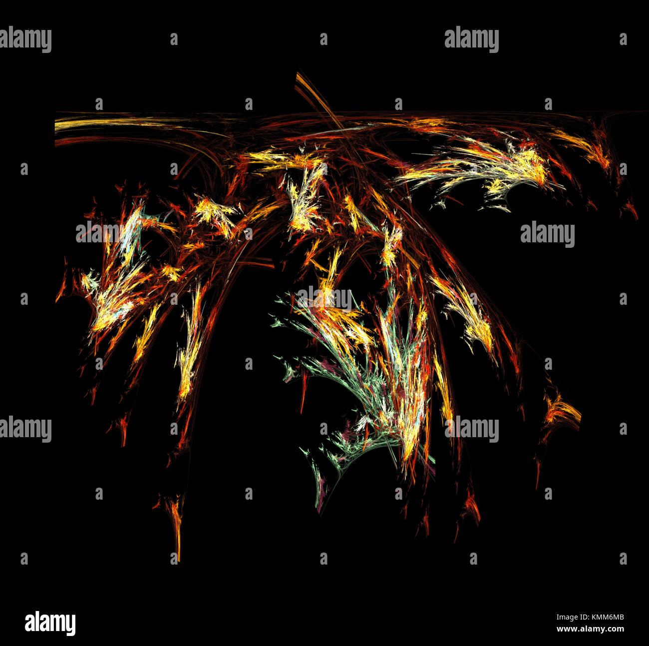Flamme fractale, image numérique couleur Banque D'Images