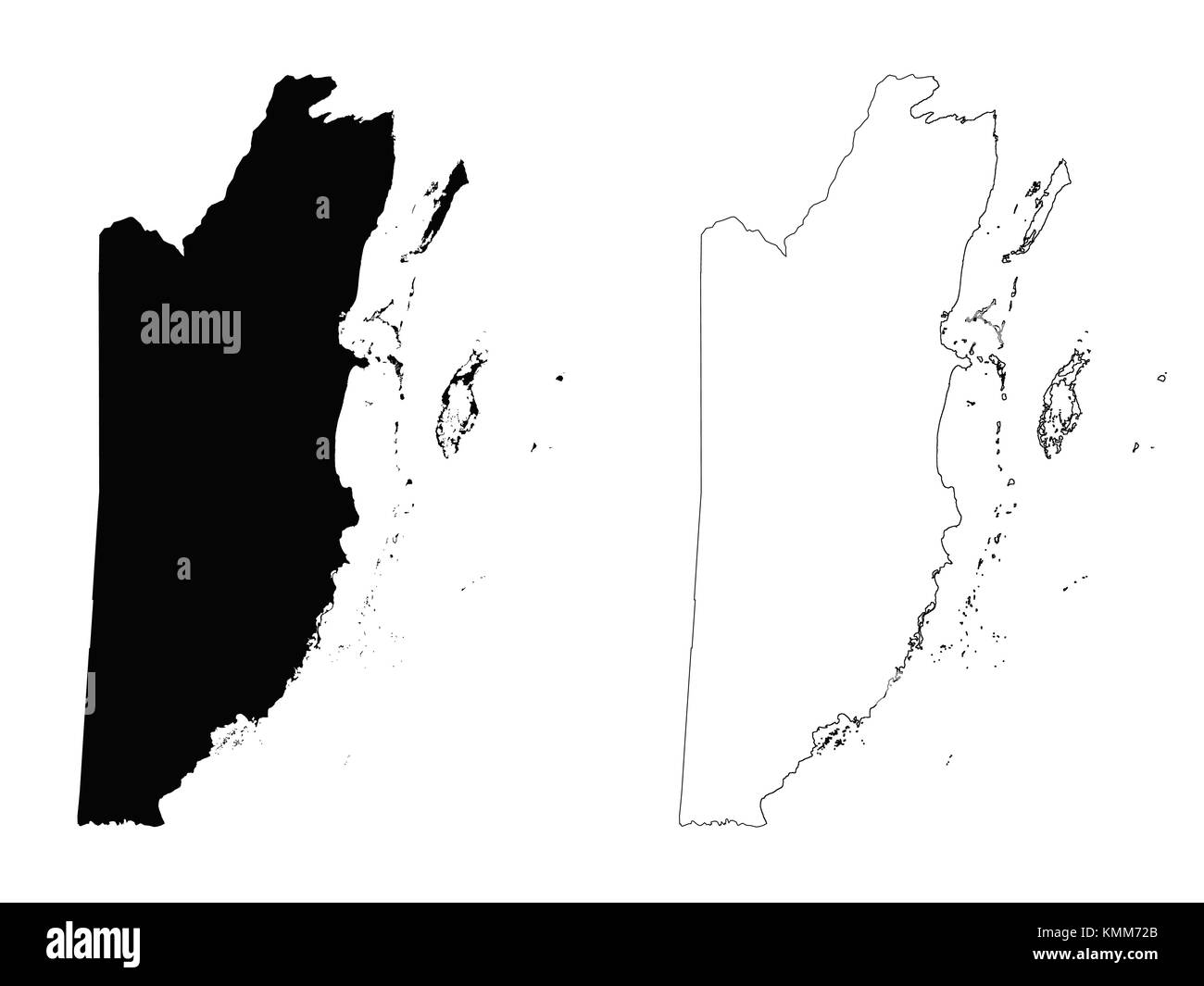 Carte de Belize Illustration de Vecteur