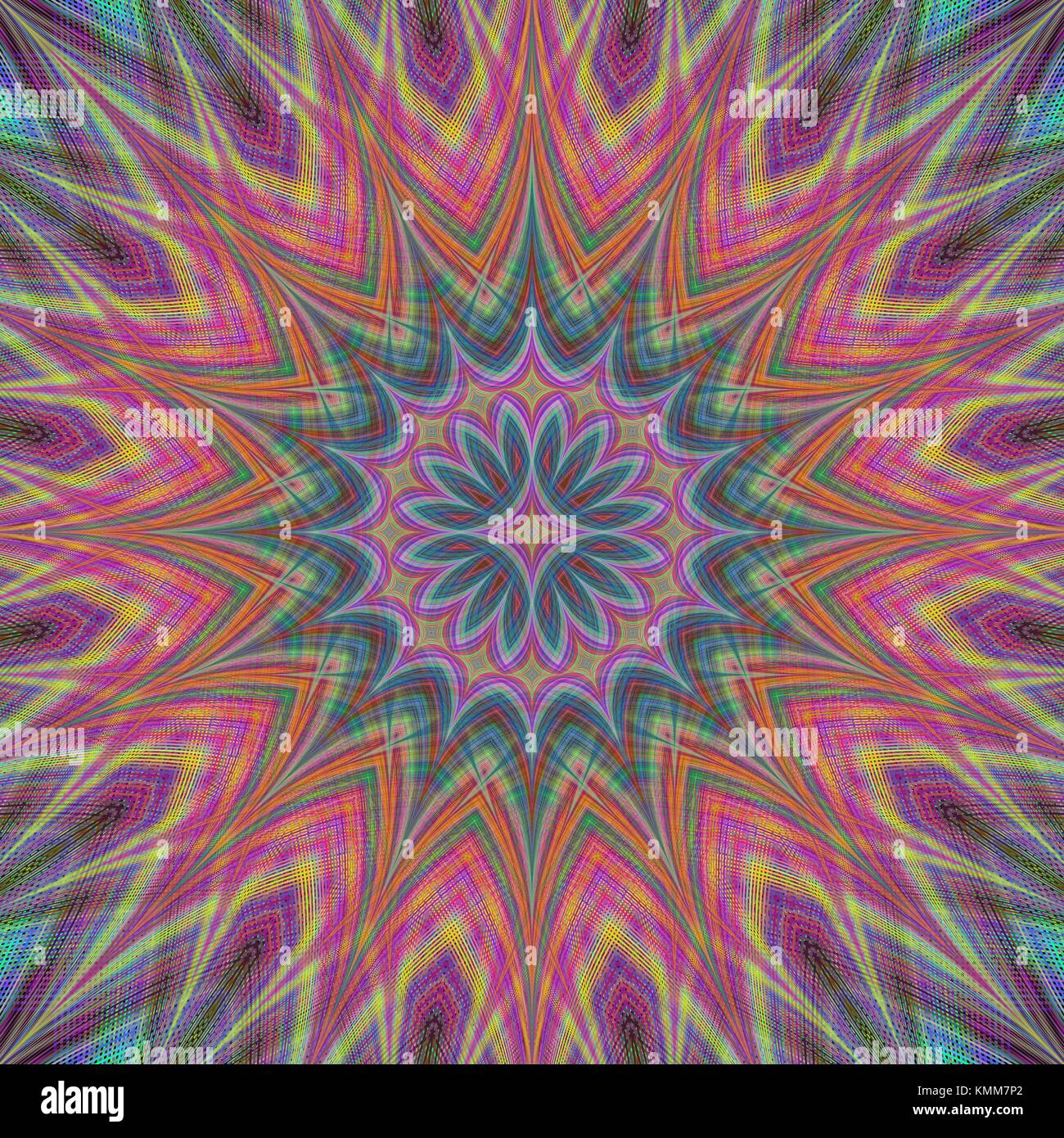 Abstract glowing étoiles design fractal Illustration de Vecteur