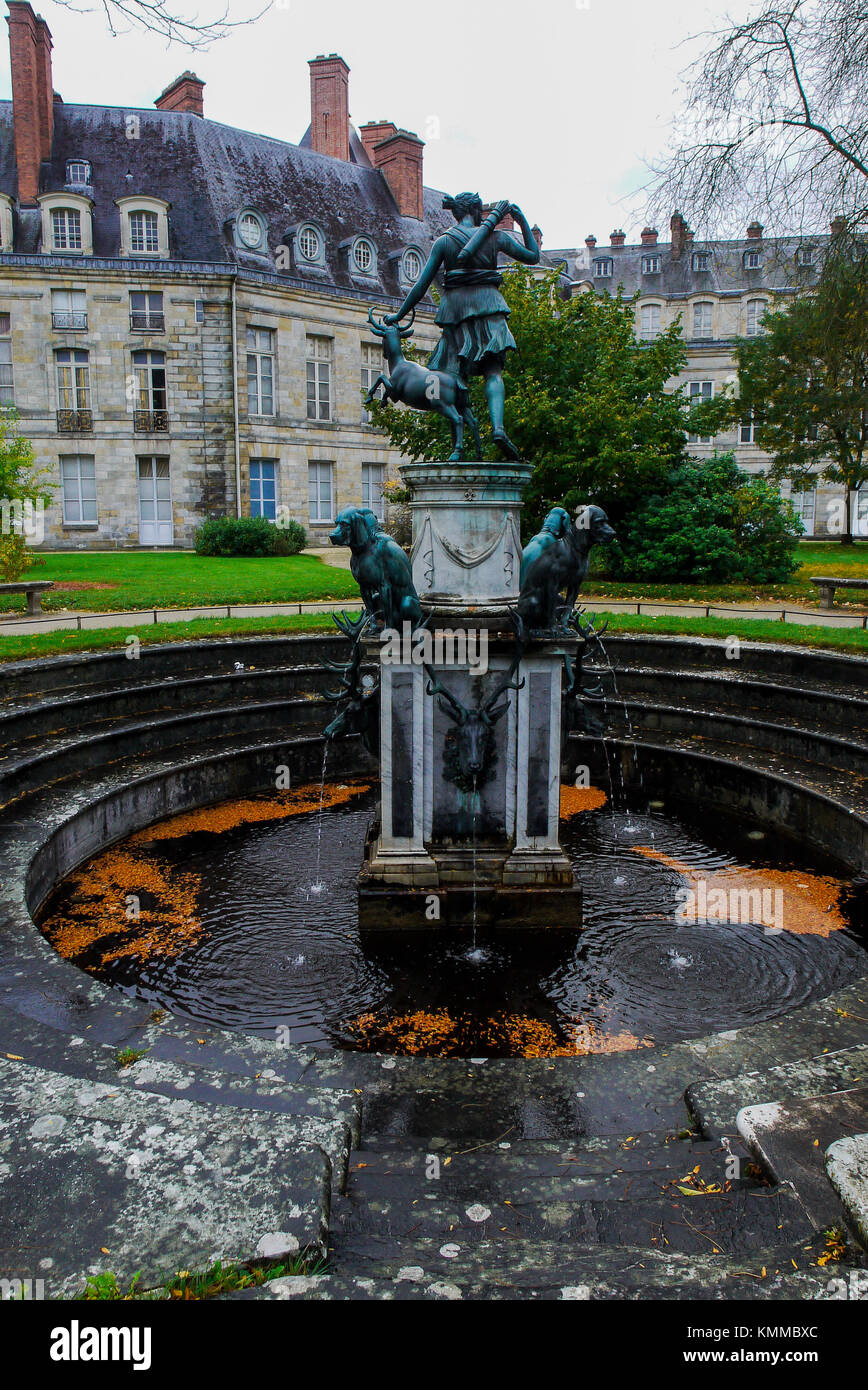 La fontaine de Diane, jardins du château de Fontainebleau, Fontainebleau, France Banque D'Images
