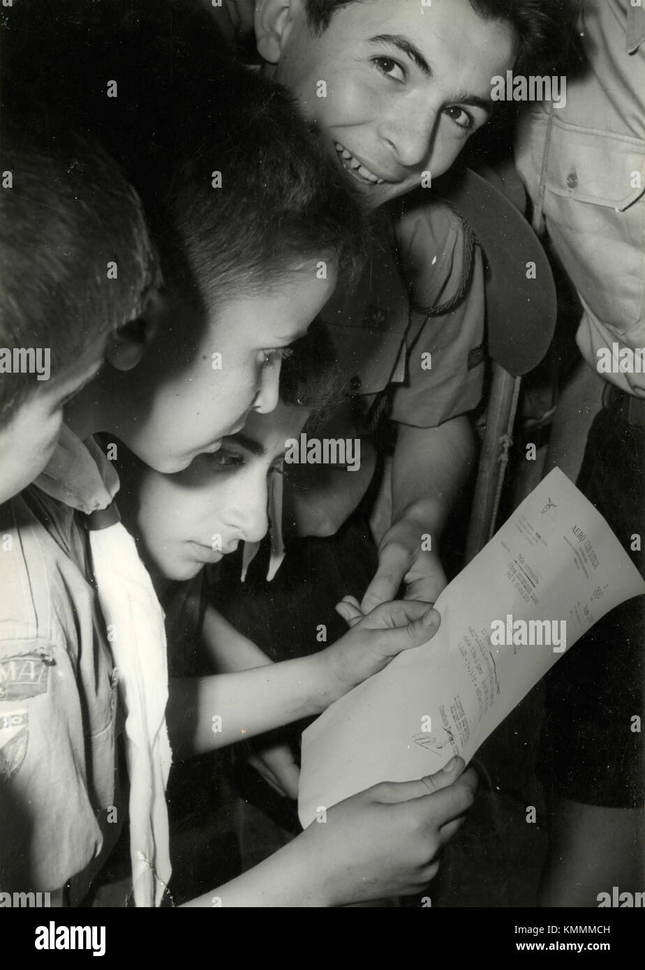 Les enfants de boy-scouts, Italie 1960 Banque D'Images
