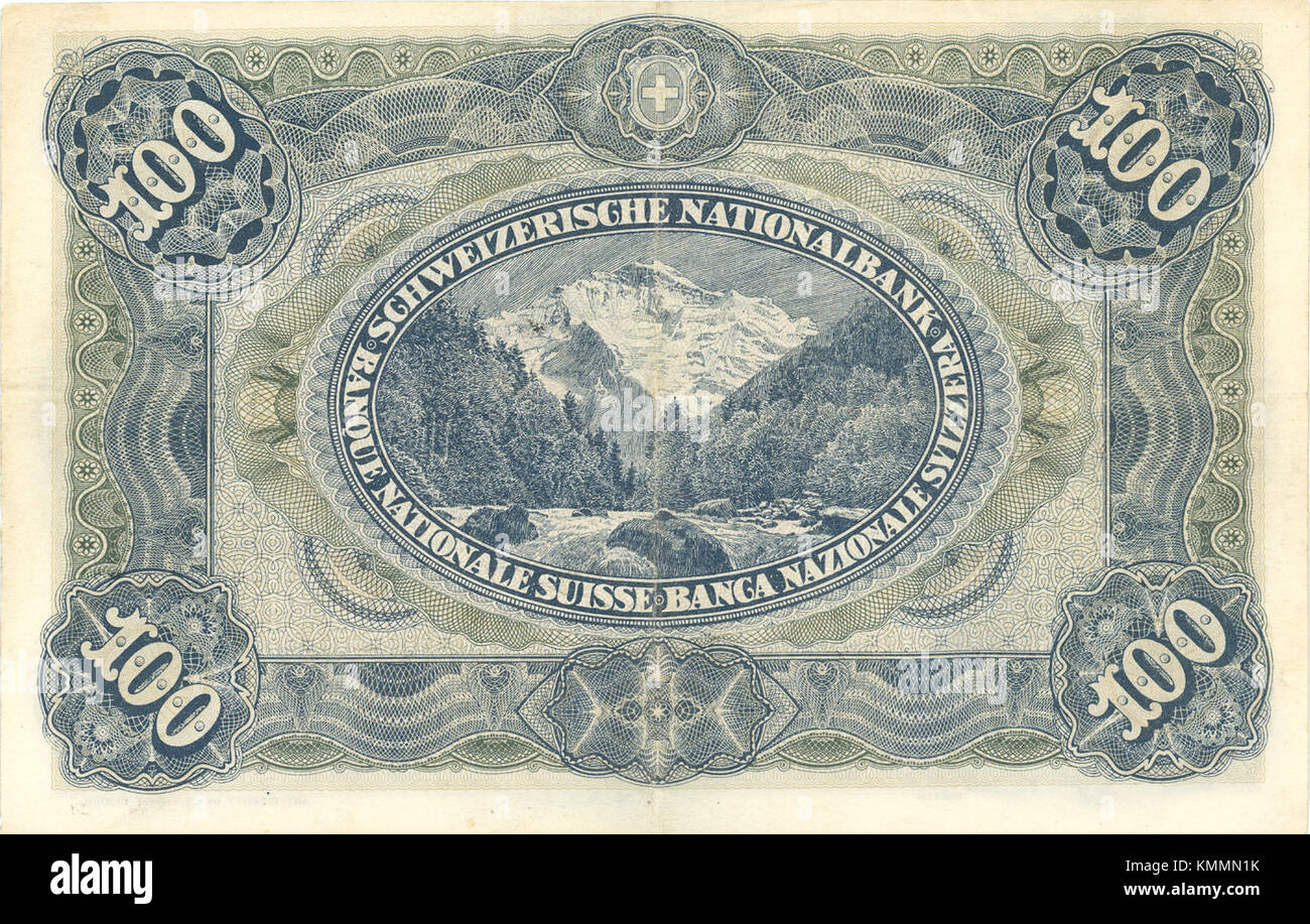 Le CHF100 3 Back horizontal est une version spécifique d'un billet émis par la Banque nationale suisse. Doté de caractéristiques de sécurité uniques, le billet CHF100 est l'une des monnaies les plus utilisées en Suisse. Il souligne l'engagement du pays à maintenir des systèmes financiers sûrs et fiables. La note comprend diverses mesures anti-contrefaçon pour assurer son intégrité et sa fiabilité en circulation. Banque D'Images