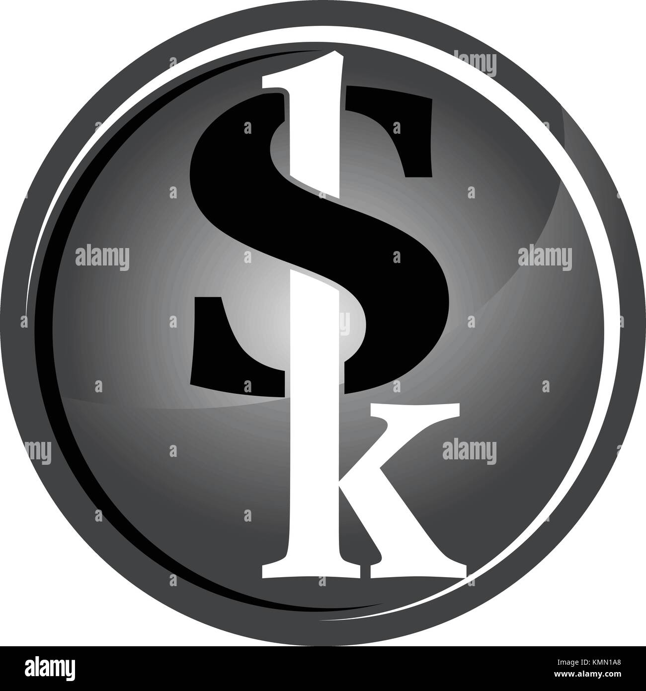 Solution moderne lettre s k Illustration de Vecteur