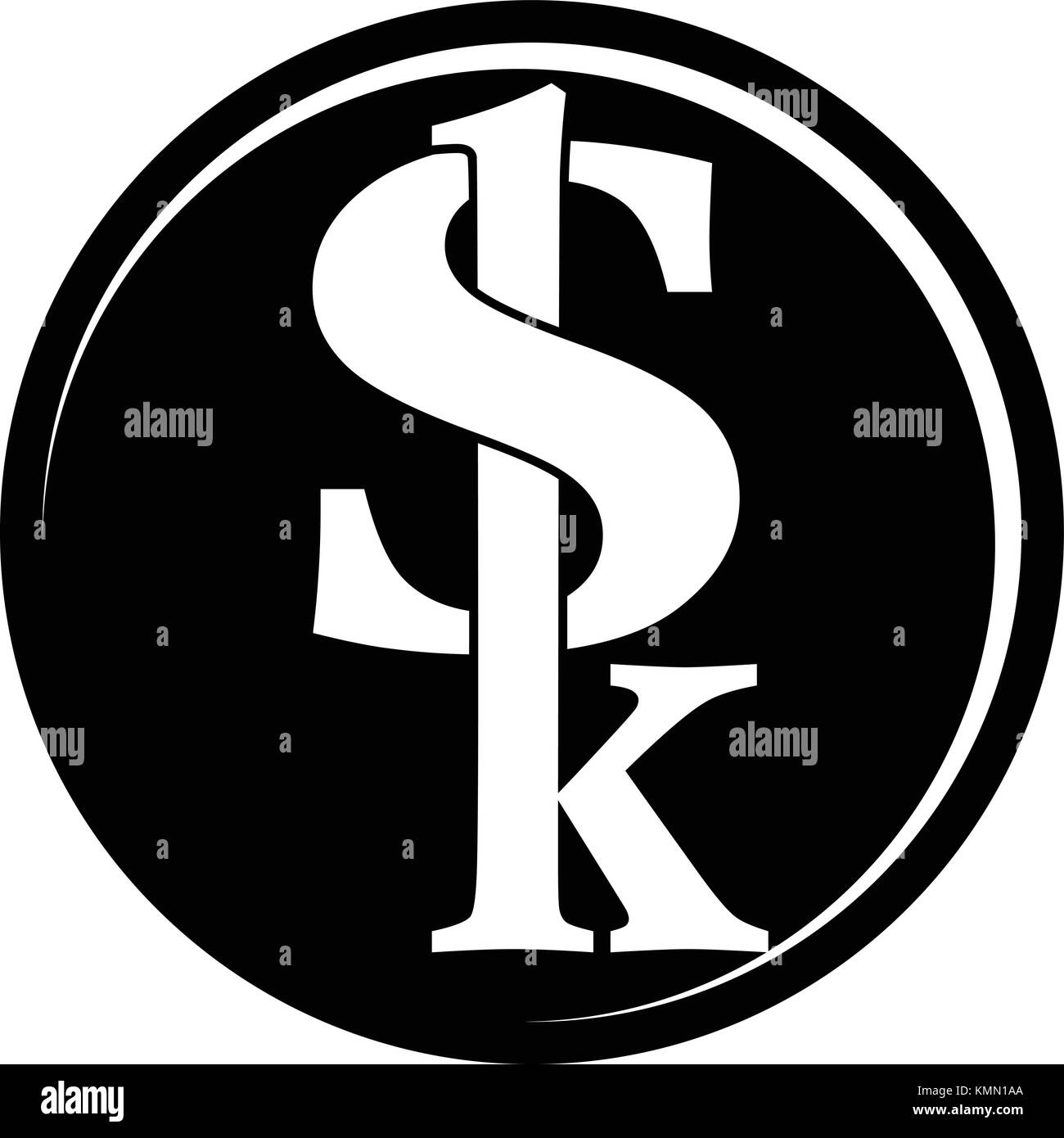 Solution moderne lettre s k Illustration de Vecteur