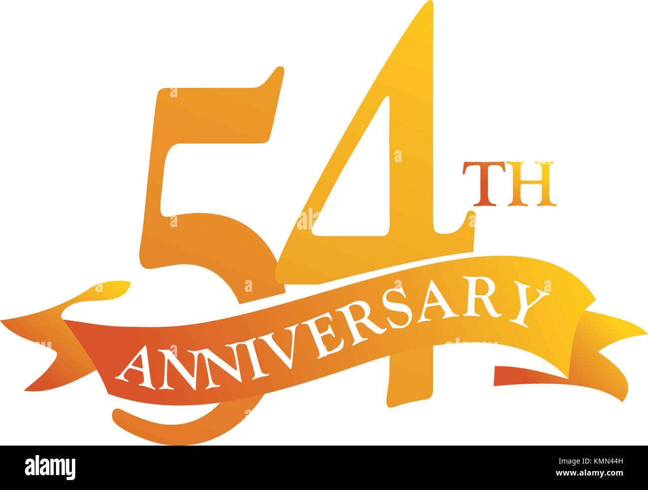 54 Ans Anniversaire Ruban Image Vectorielle Stock Alamy