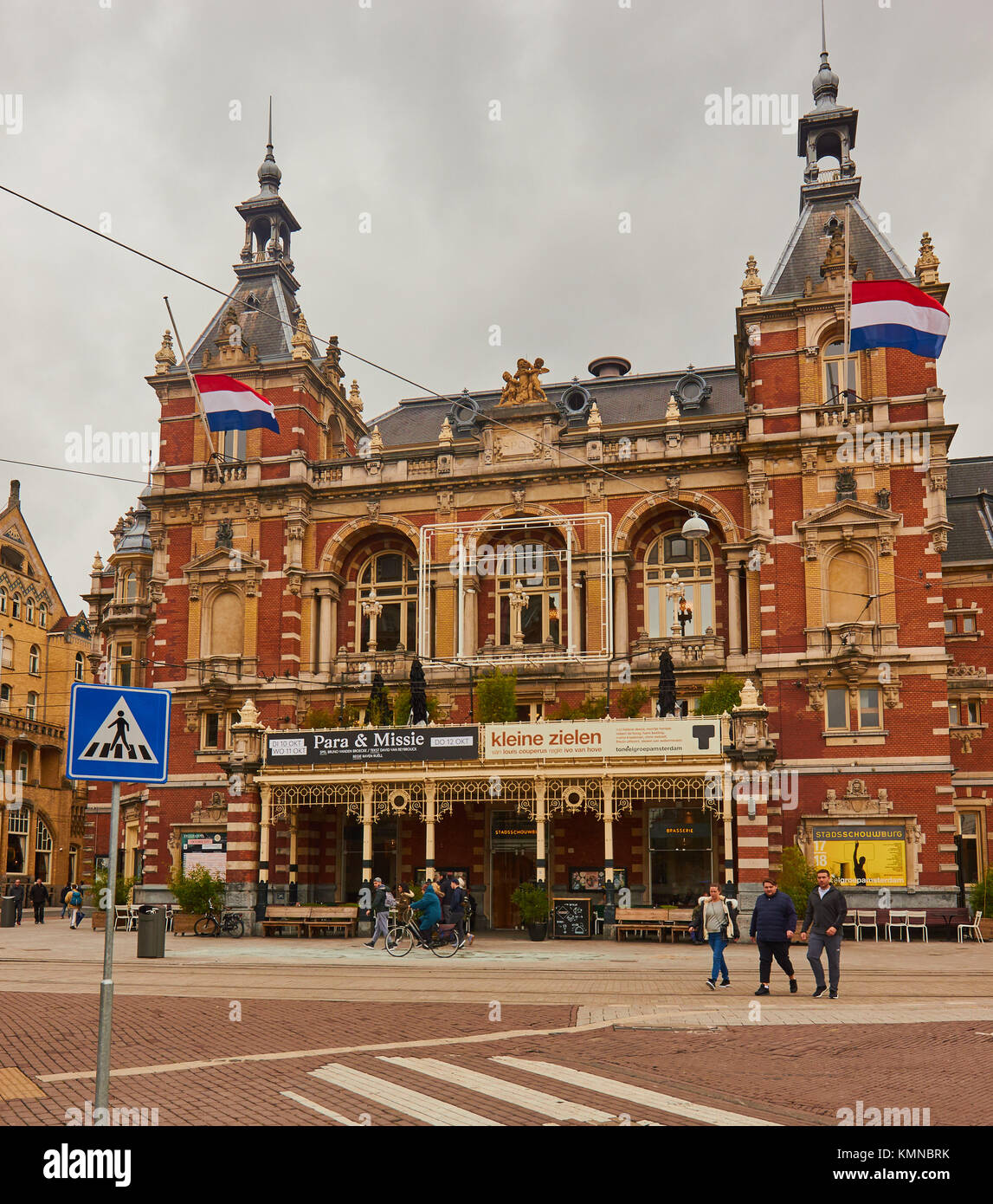 Stadsschouwburg néo-renaissance (Théâtre Municipal) ouvert en 1894, Leidseplan, Amsterdam, Pays-Bas Banque D'Images