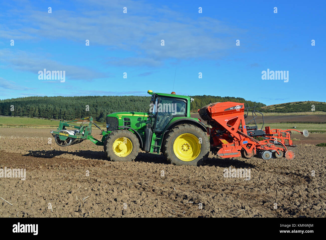 Tracteur John Deere 7530 Banque D'Images