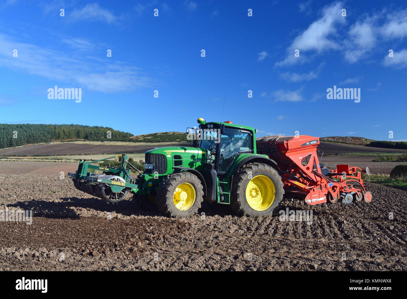 Tracteur John Deere 7530 Banque D'Images