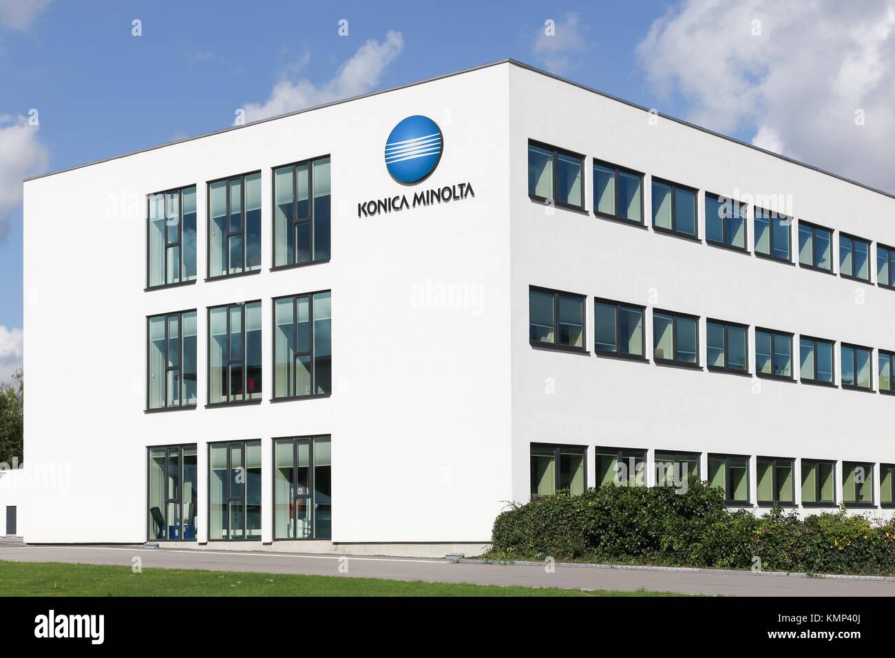Ballerup, Danemark - 10 septembre 2017 : Konica Minolta immeuble de bureaux. Konica Minolta est une société de technologie japonaise Banque D'Images