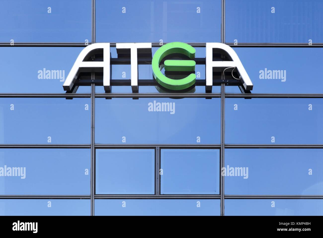Ballerup, Danemark - 10 septembre 2017 : Atea logo sur un mur. Ementor Atea, précédemment, est une société de l'infrastructure nordique Banque D'Images