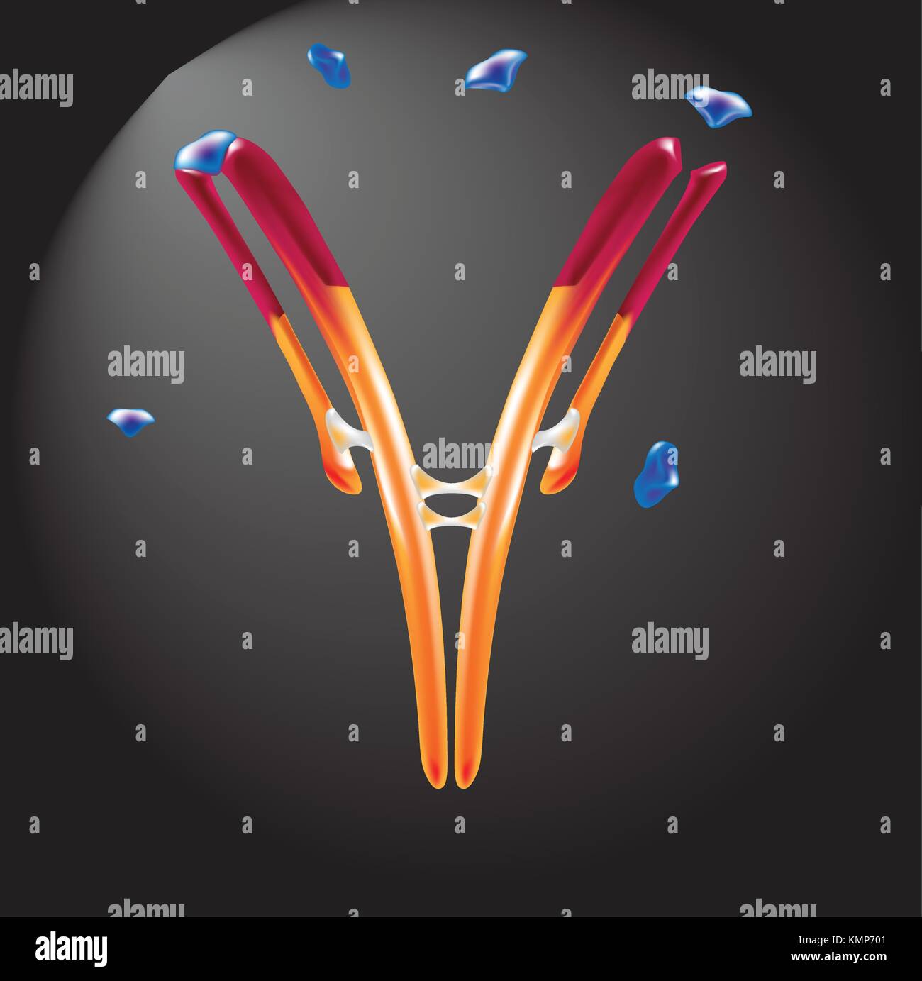 Biologie micro d'anticorps Illustration de Vecteur