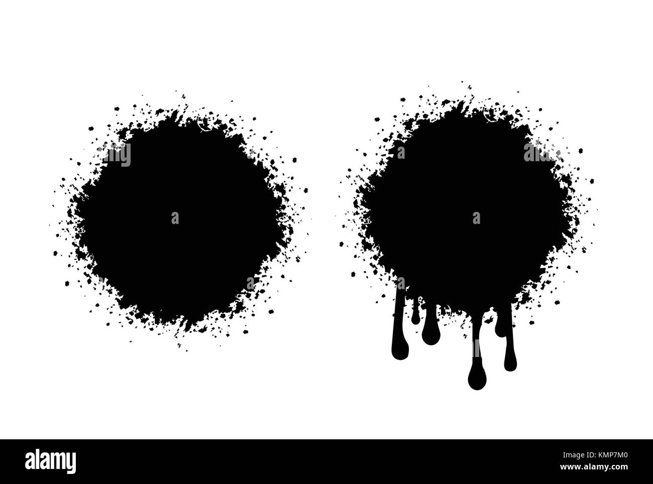 Marques d'encre sur fond blanc Illustration de Vecteur