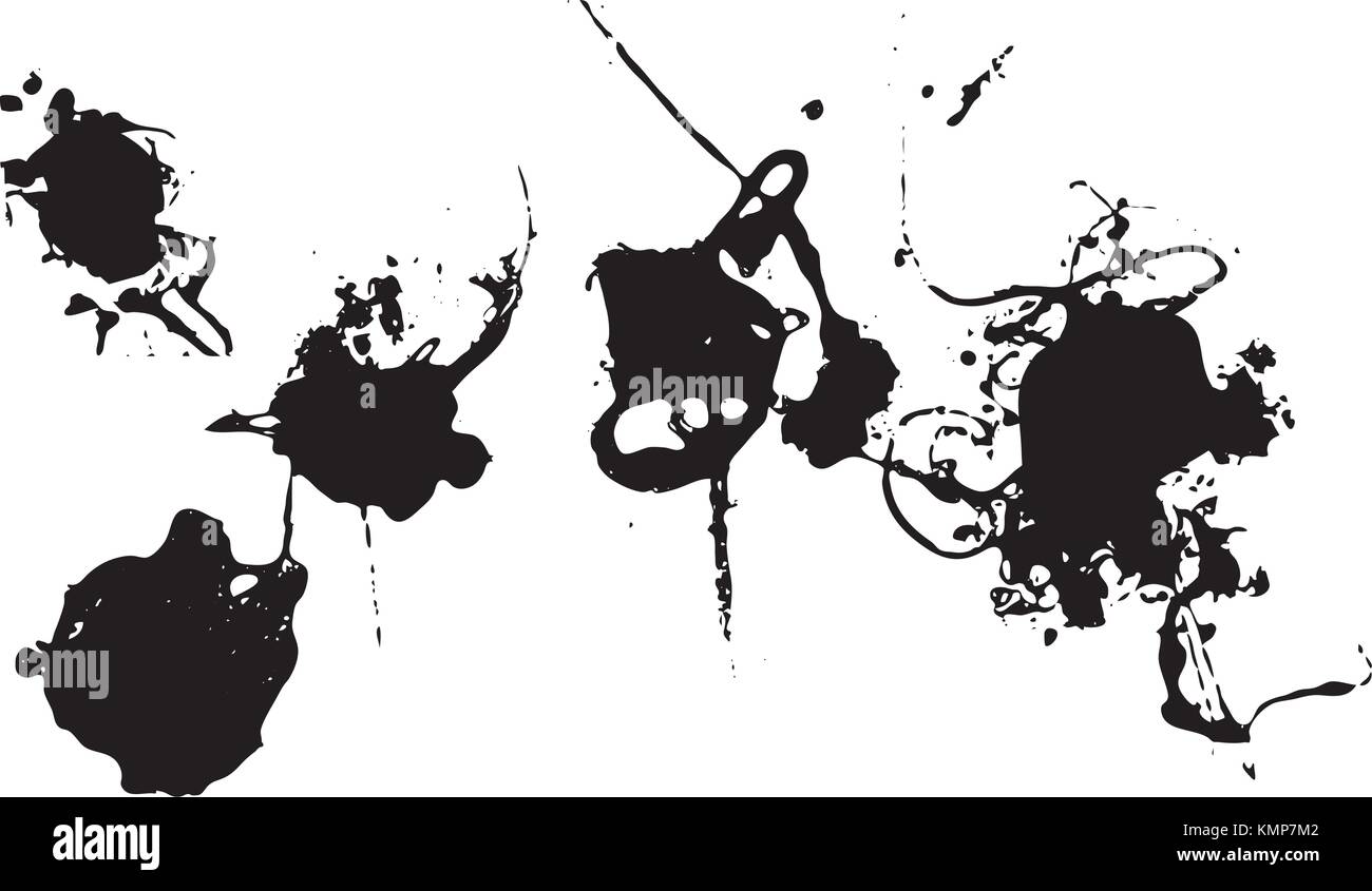 Marques d'encre sur fond blanc Illustration de Vecteur