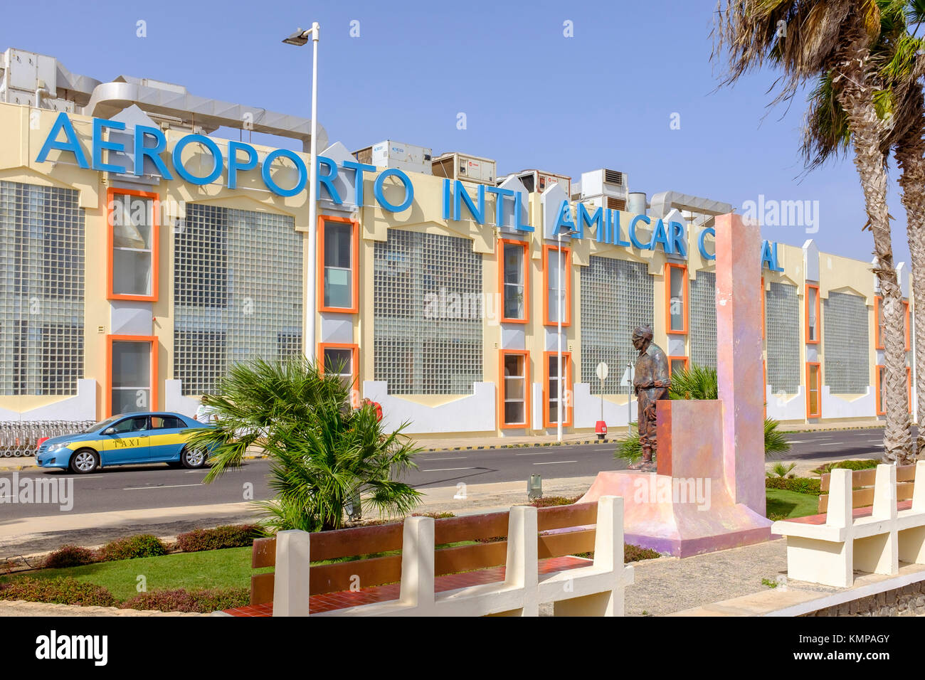 L'Aéroport International Amilcar Cabral, Cap Vert, Afrique Banque D'Images