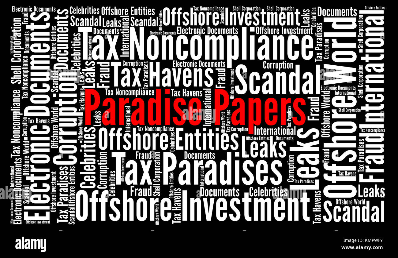 Documents Word cloud Paradise Banque D'Images