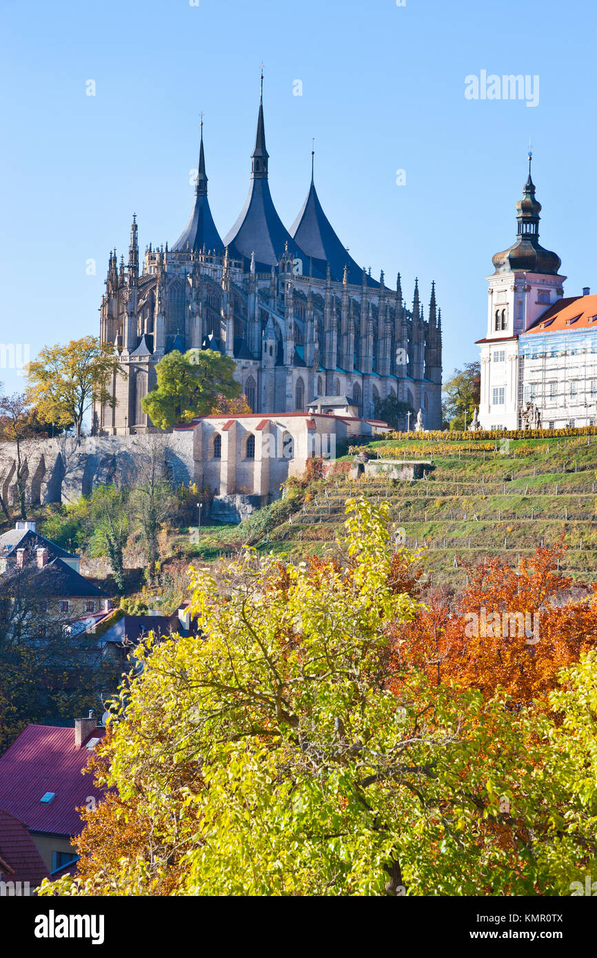 Chrám sv. Barbory (1388, p. parler), Kutná Hora (UNESCO), Středočeský kraj, Česká republika / St. Barbora cathédrale, monument culturel national, Kutna Banque D'Images