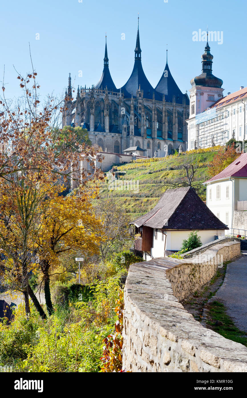 Chrám sv. Barbory (1388, p. parler), Kutná Hora (UNESCO), Středočeský kraj, Česká republika / St. Barbora cathédrale, monument culturel national, Kutna Banque D'Images